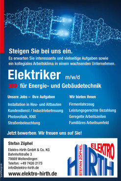 Elektriker (m/w/d) für Energie- und Gebäudetechnik